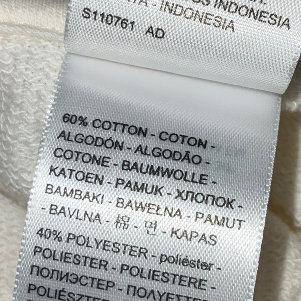 Levi's Women's Graphic Cropped Cotton Blend Laundry Day Hoodie XXL CREAM NWT - Picture 7 of 13